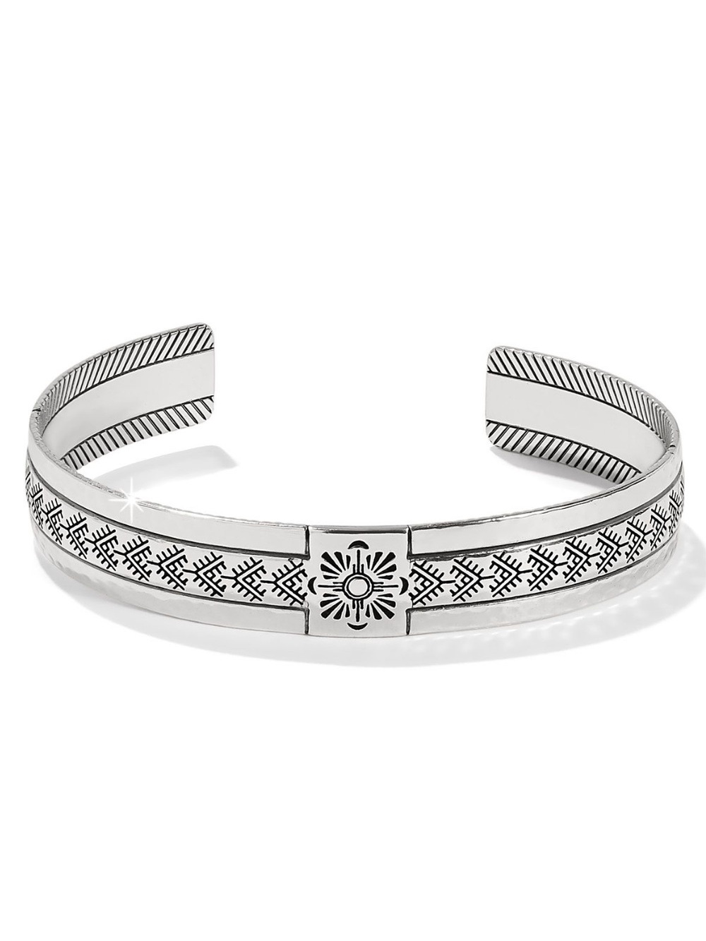 Brighton Silver-Tone Mosaic Paseo Engraved Cuff